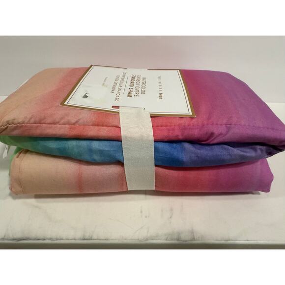 Pottery Barn Teen Watercolor Rainbow Ombre Standard Sham 20x26 NWT Boho - Picture 3 of 7